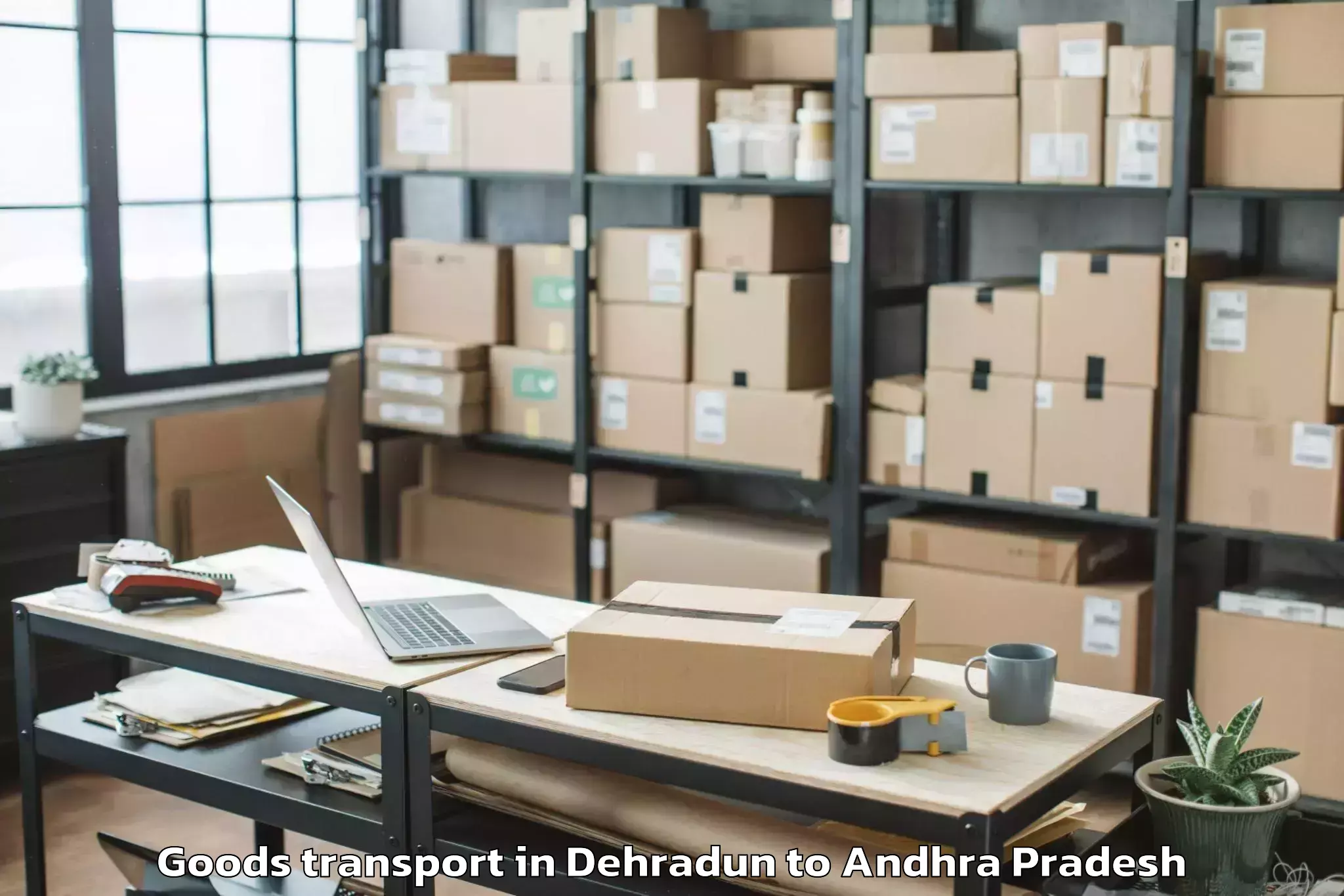 Professional Dehradun to Veldurthi Goods Transport